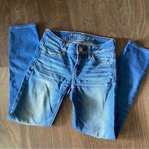 American Eagle Super Stretch Jeggings Skinny Jeans Cropped